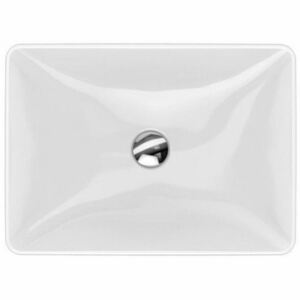 GEBERIT VARIFORM umywalka ceramiczna wpuszczana w blat prostokątny bez otworu z przelewem 550 x 410 mm biała 500736016