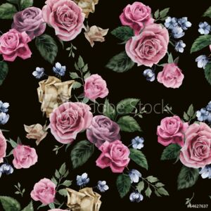 Fototapeta eleganckie kwiaty róż na ciemnym tle