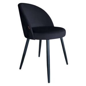Czarne tapicerowane krzesło CENTAUR materiał MG-19 - Czarny