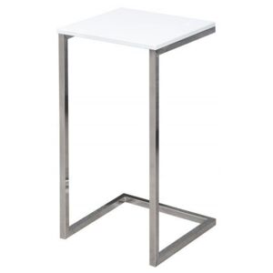 Industrialny stolik pod laptopa w stylu loft Platten - biały
