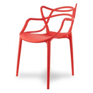 Nowoczesne krzesło do jadalni, salonu, inspirowane modelem Masters K 1002 - kolor czerwony