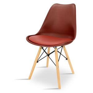 Nowoczesne krzesło do jadalni, salonu K 1061 - brązowy