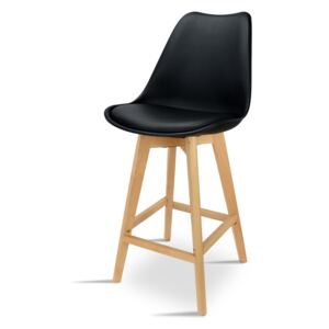 Nowoczesny hoker, krzesło barowe KB 1011 - kolor czarny