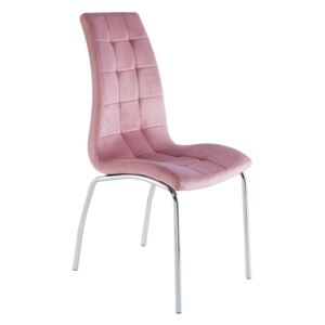 Krzesło tapicerowane Betty różowe