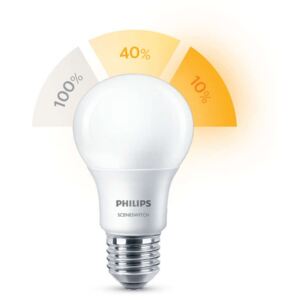 Żarówka LED Philips 8W (60W) 3 tryby świecenia E27 2700K- 2200K ciepła A60 WW FR SSW ND 1BC/4 LEDbulbs 929001236517 - wysyłka w 24h