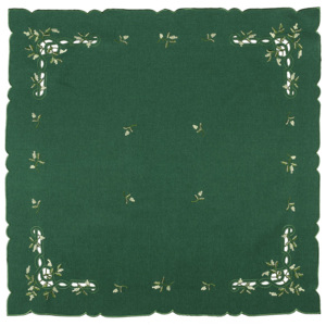 Forbyt Obrus świąteczny jemioła, zielony, 35 x 35 cm
