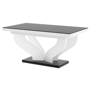 Czarno-biały prostokątny duży stół do jadalni - Tutto 3X