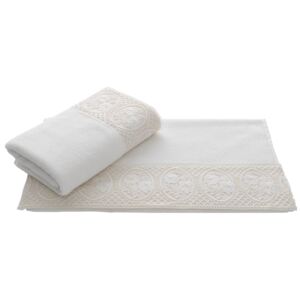 Luksusowy ręcznik kąpielowy ELIZA 85x150cm Śmietankowy