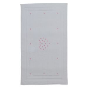 Dywanik łazienkowy MICRO LOVE Biały / różowe serduszka