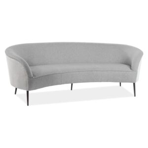 Sofa tapicerowana ELVIS szara/czarna trzyosobowa