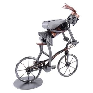 Metalowa figurka Rowerzystka. Prezent dla wielbicielki rowerów