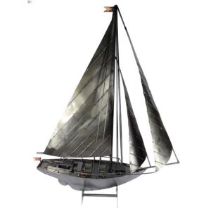 Metalowa figurka Jacht duży. Imponujący prezent dla Żeglarza