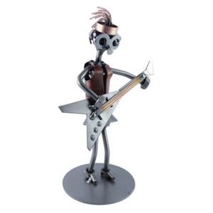 Metalowa figurka Gitarzystka rockowa. Dekoracja dla fanów rocka
