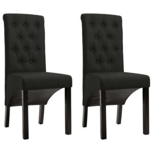 Krzesła stołowe PERVOI, czarne, 2 szt., 42x57x95 cm