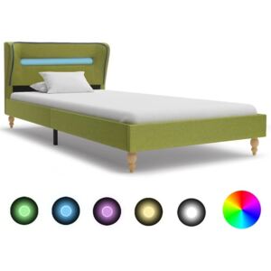 Rama łóżka PERVOI LED, zielona, 90x200 cm