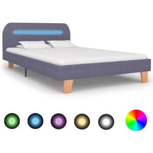 Rama łóżka PERVOI LED, szara, 120x200 cm