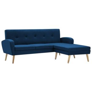 Sofa z leżanką ELIOR Anita 4Q, niebieska, 79x136x186 cm