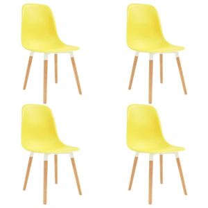 Krzesła do jadalni VIDAXL, żółte, 4 szt