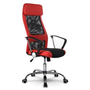 Fotel biurowy nowoczesny wysoki Sofotel Rio czerwony