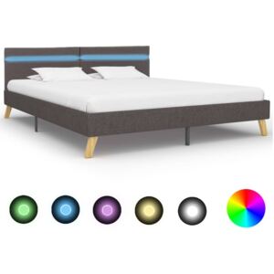 Rama łóżka z LED PERVOI, szara, 160x200 cm
