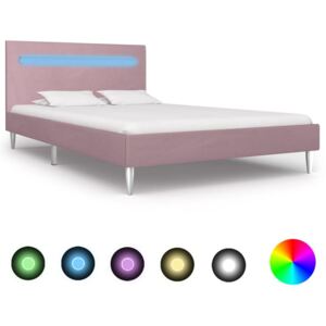 Rama łóżka PERVOI LED, różowa, 120x200 cm