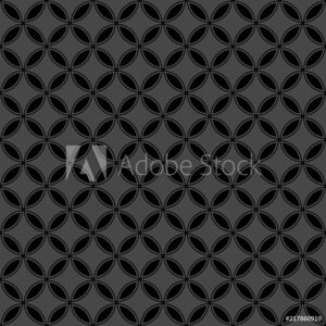 Fototapeta Geometryczny wzór z okręgami Bezszwowe tło Czarna tekstura Graficzny nowoczesny