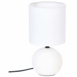 Lampa stołowa ceramiczna BOULE BLANCO, 25 cm, kolor biały