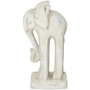 Figurka Słonia, biała, 29x15x8,5 cm