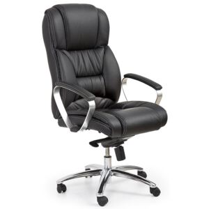 Skórzany fotel biurowy PROFEOS Tenar, czarny, 54x68x118-125 cm