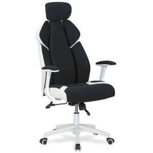 Fotel obrotowy PROFEOS Zenter, czarno-biały, 70x65x120-128 cm