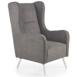 Fotel wypoczynkowy ELIOR Narin, popielaty, 85x67x114 cm