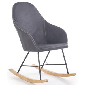 Fotel bujany ELIOR Rafon, popielaty, 80x63x102 cm