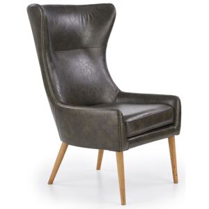 Fotel tapicerowany ELIOR Vixen, brązowy, 81x71x106 cm