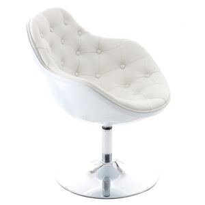 Fotel wypoczynkowy ELIOR Diksi, biały, 66x69x81 cm