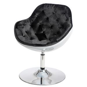 Fotel wypoczynkowy ELIOR Ottav, czarno-biały, 66x69x81 cm