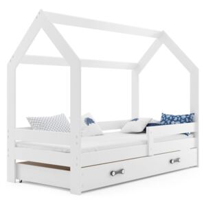 Białe łóżko domek dla dziecka 80x160 - Bambino