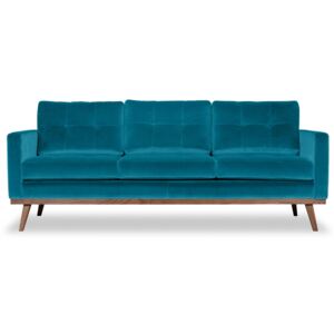 Sofa Fern 3-osobowa welurowa (Welur bawełna 100% TURKUSOWY)