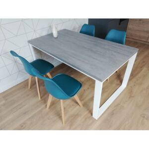 Nowoczesny stół soft-loft RENO 160/90 Biały - Beton