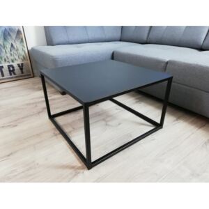 Minimalistyczny loftowy stolik kawowy NANO 1 STEEL czarny