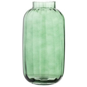 Szklany wazon, Ø16 cm x wys.32 cm - zielony