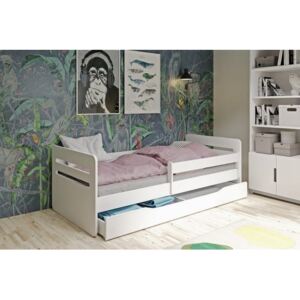 Łóżko z szufladą 140x80cm TOMI, kolor biały