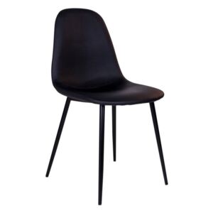 Zestaw 2 czarnych krzeseł z czarnymi nogami House Nordic Stockholm