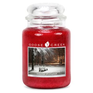 Świeczka zapachowa w szklanym pojemniku Goose Creek Piękno zimy, 150 godz. palenia