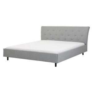 Łóżko jasnoszare - 180x200 - łóżko tapicerowane - SAVERNE