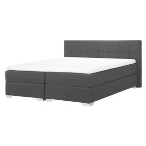 Łóżko czarne - 180x200 cm - kontynentalne - podwójne - ADMIRAL