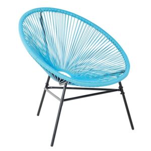 Krzesło rattanowe niebieskie ACAPULCO