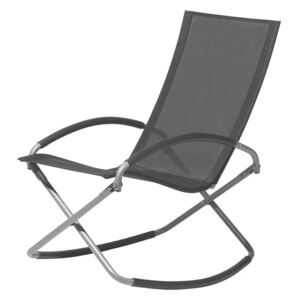 Krzesło ogrodowe czarne tekstylne składane CASTO