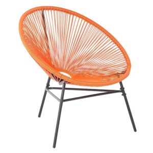 Krzesło rattanowe pomarańczowe ACAPULCO