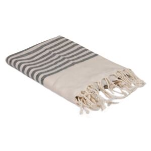 Czarno-biały ręcznik, 170x90 cm