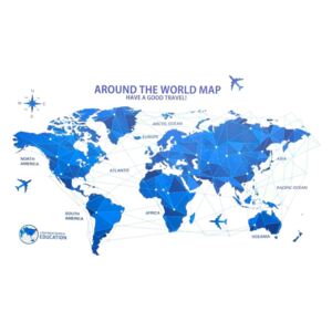 Naklejka na ścianę Mapa Świata WS-0250
